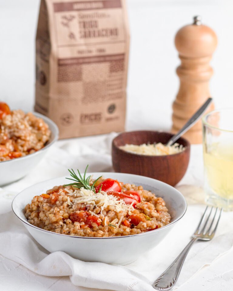 Risoto de tomate y cebada